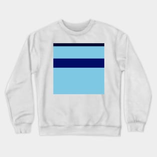 A miraculous concoction of Lightblue, Primary Blue, Dark Imperial Blue and Dark Navy stripes. Crewneck Sweatshirt